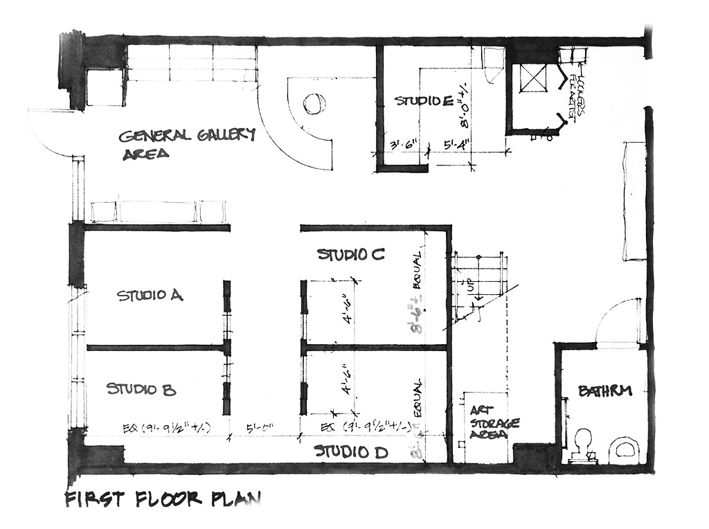 art studio floor plan