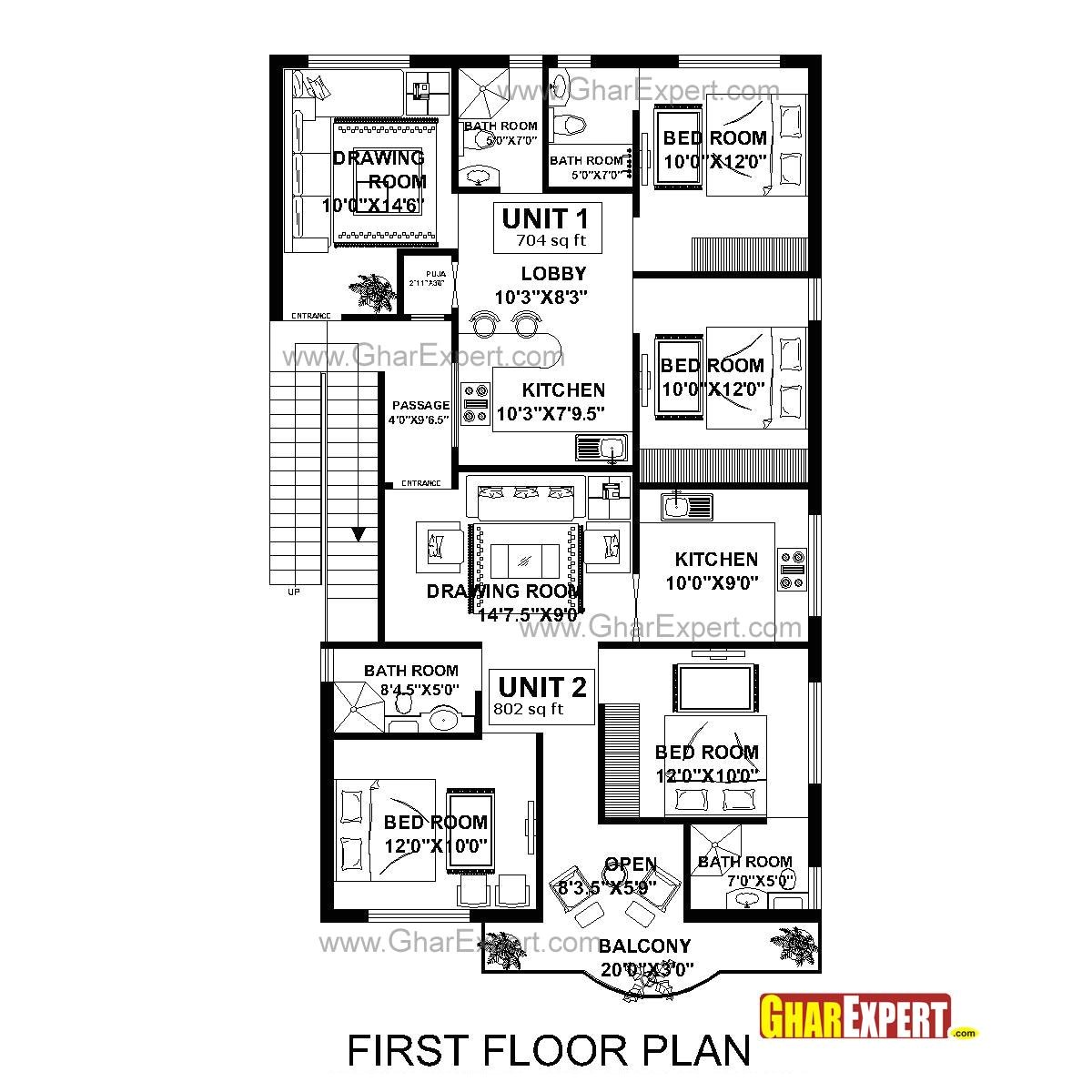 house plan 40 feet 60 feet plot 7 bedrooms