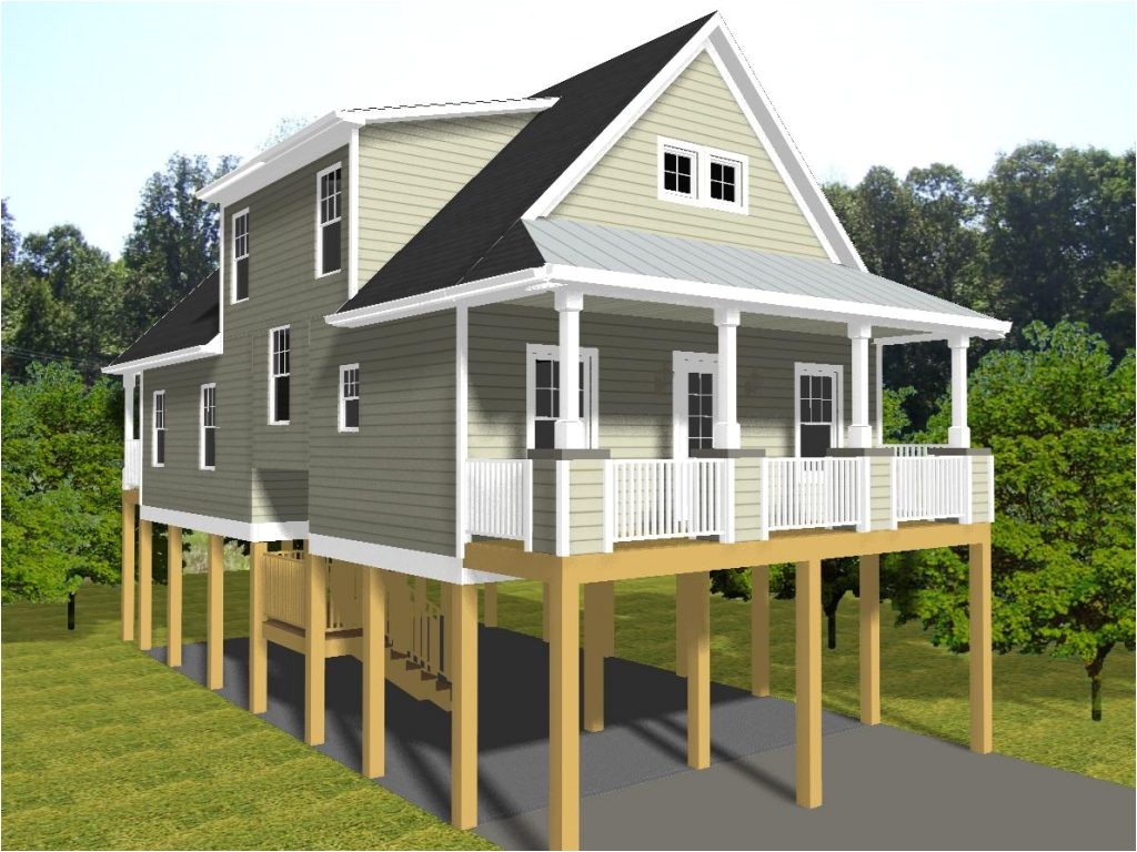 House Plans Built On Pilings Plougonver