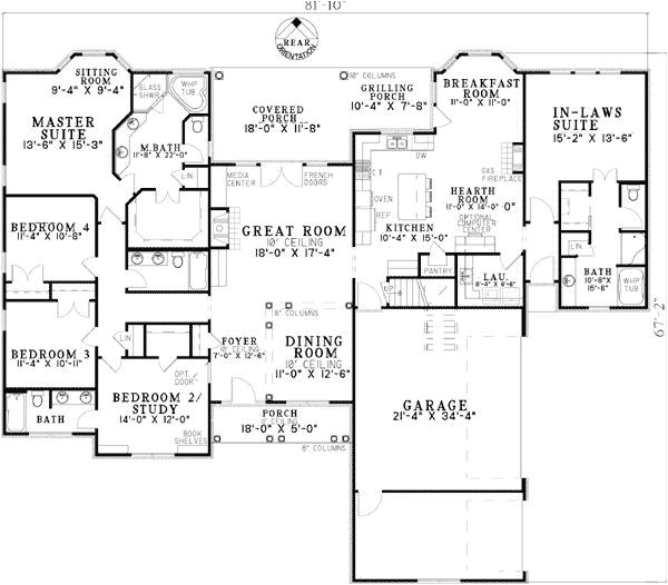 house plans with inlaw suite on main floor