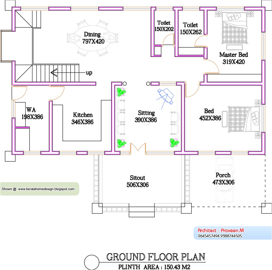 kerala home plan and elevation 2800 sq