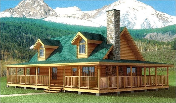 log cabin house plans with wrap around porches
