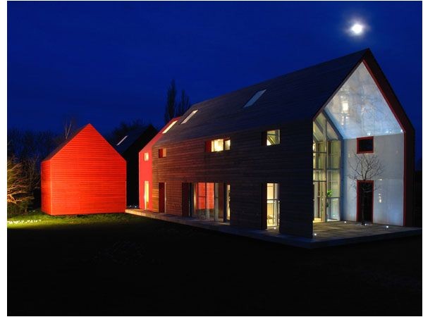 modern barn house slides for different panoramas