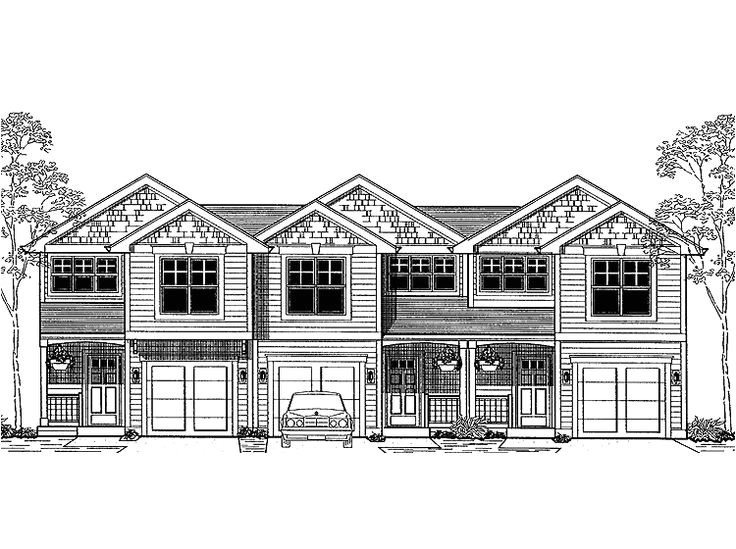  Multi Family House Plans Narrow Lot  plougonver com