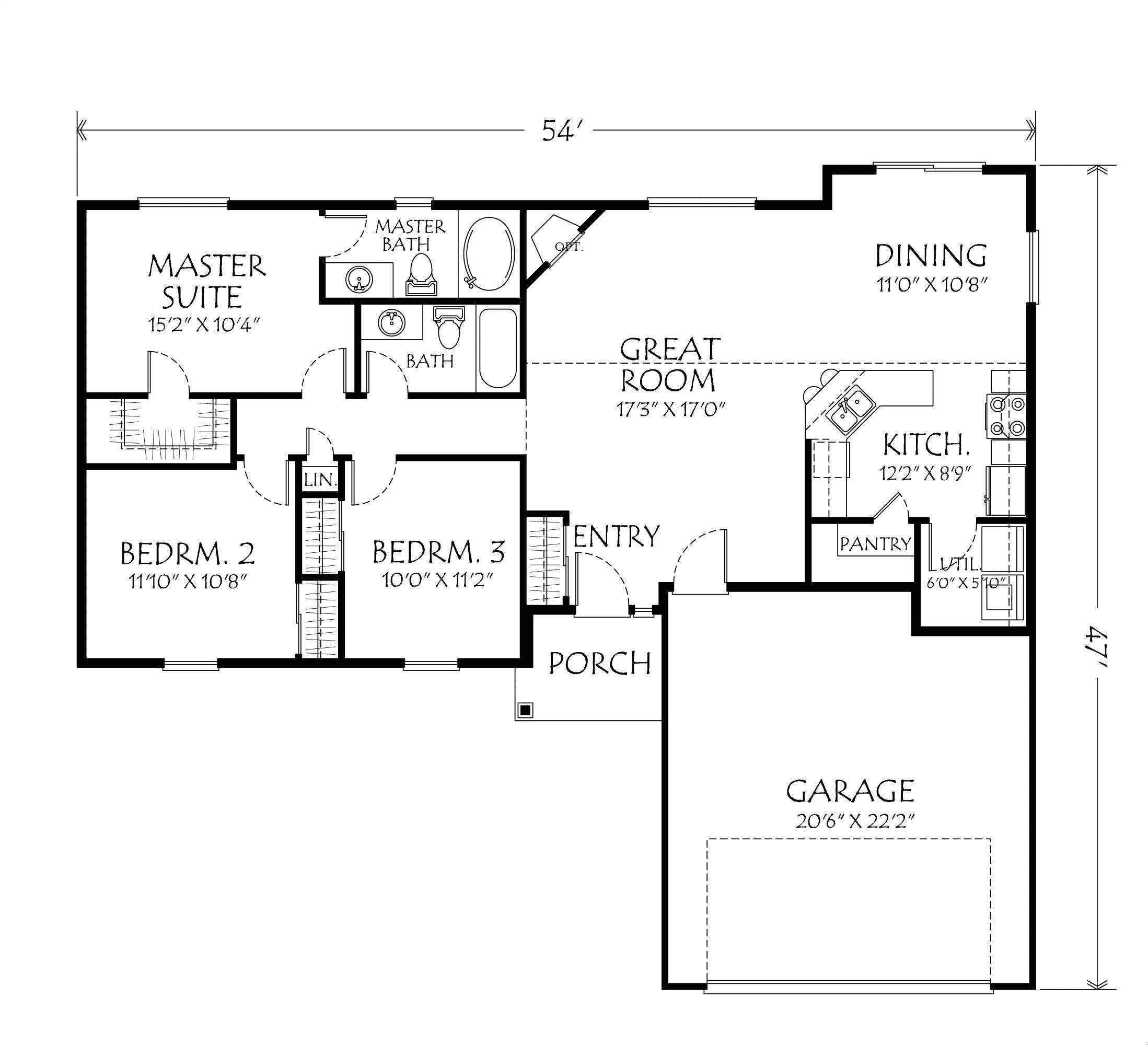 small house plans one level