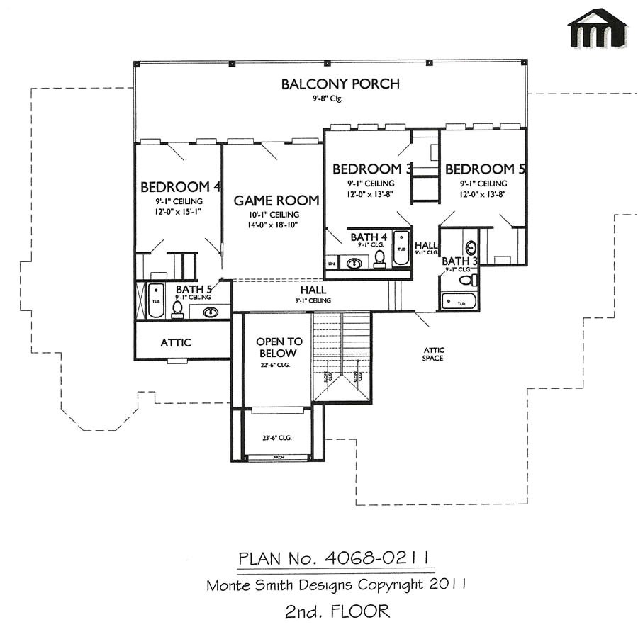 4068 0211 5 room home house plans