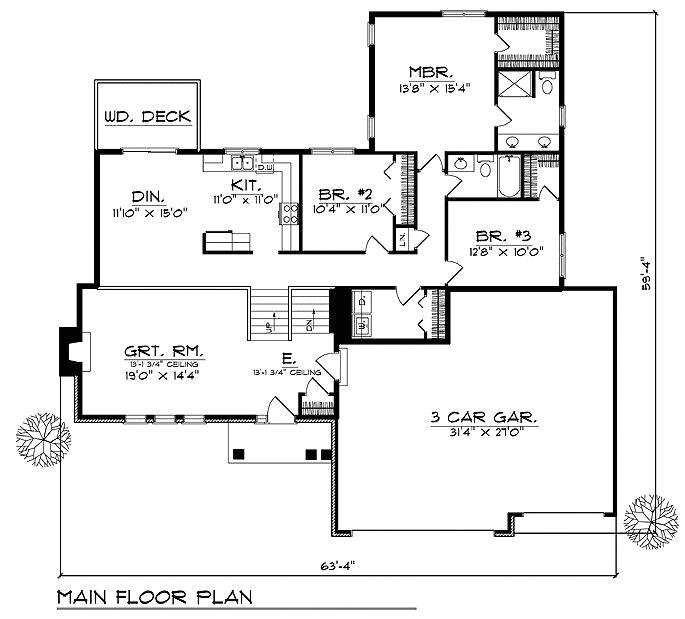 floorplans with bedrooms grouped together