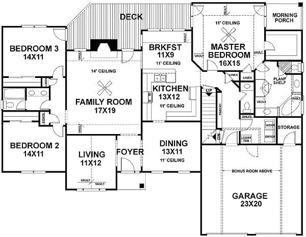 ranch house plans with jack and jill bathroom