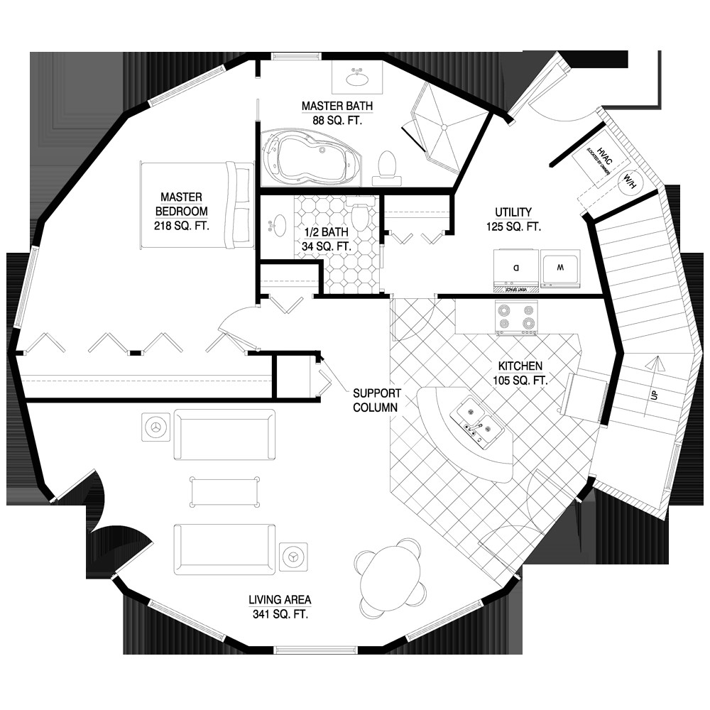 House With Silo Attached Floor Plans