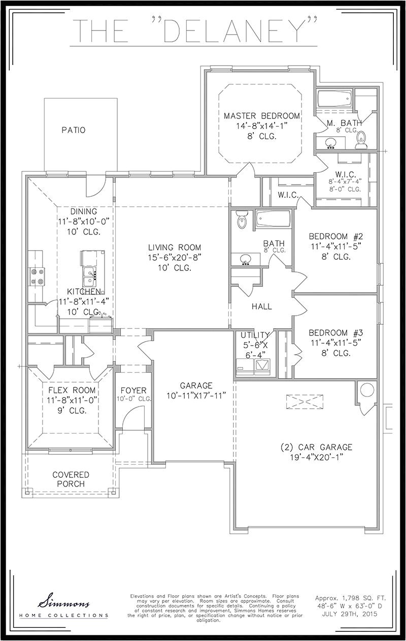 simmons homes floor plans