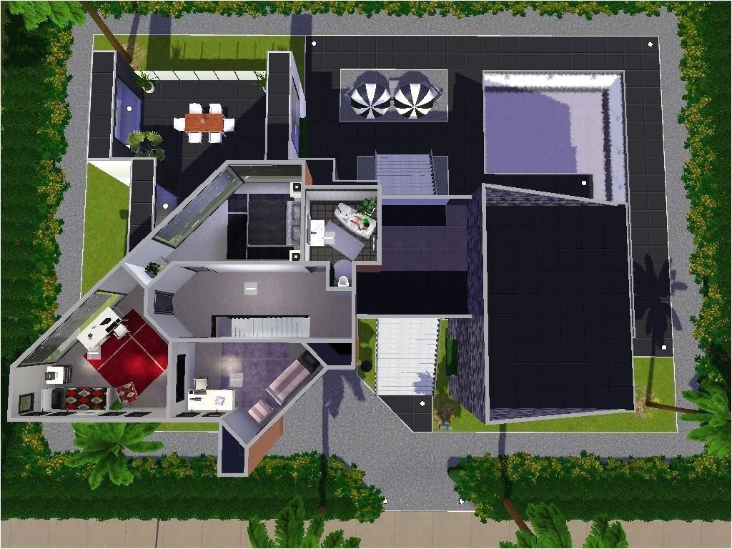 awesome-modern-house-plans-sims-3-new-home-plans-design