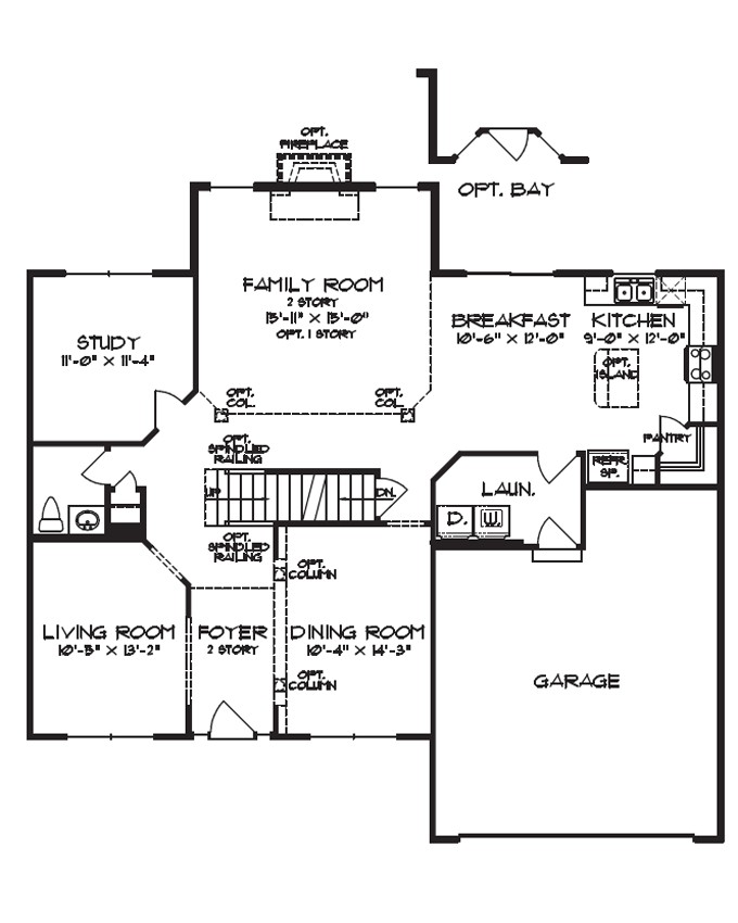 Single Family Home Plans Floorplan