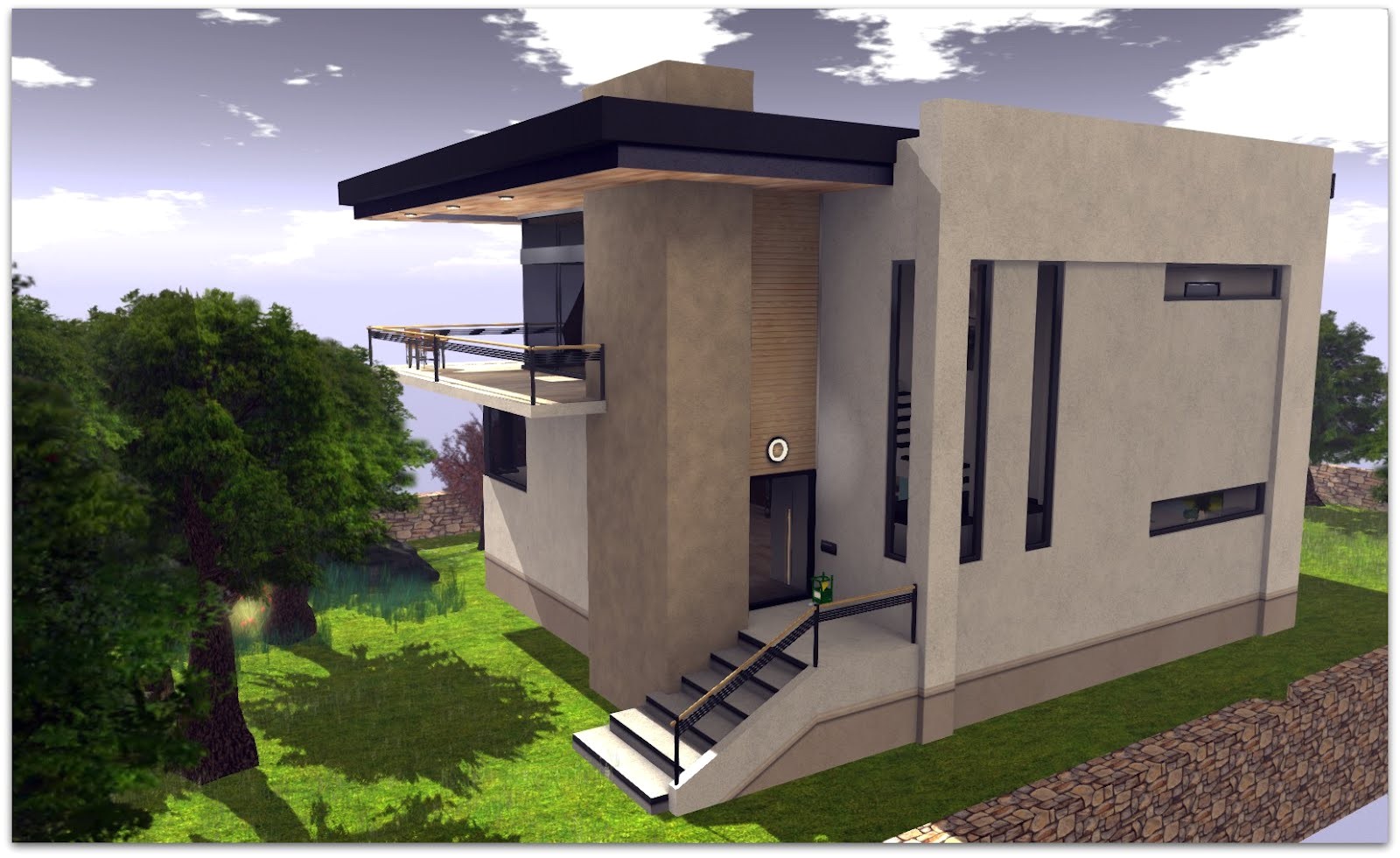 modern concrete block house plans