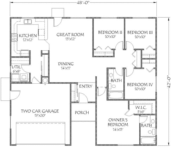 modern home plans under 1500 square feet