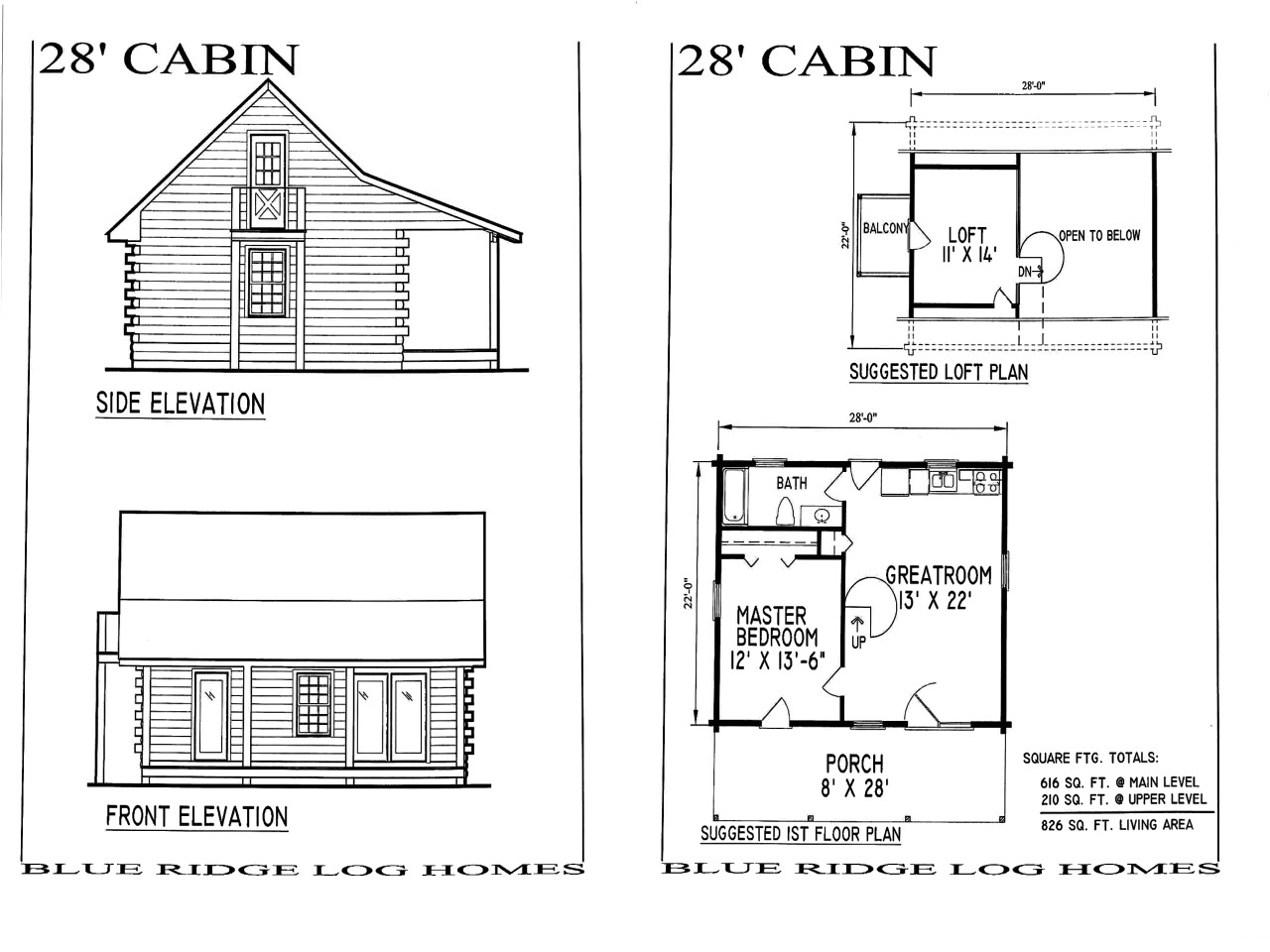 small log cabin floor plans