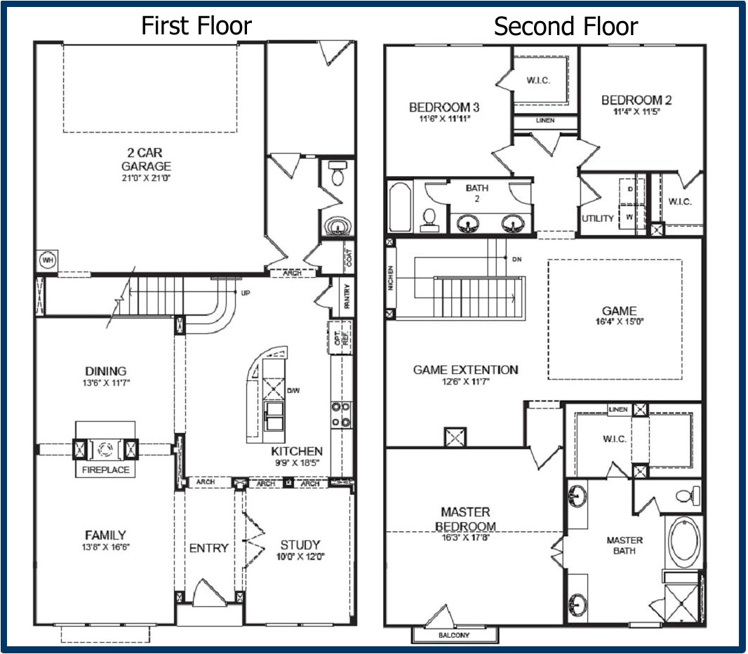 2 story floor plans