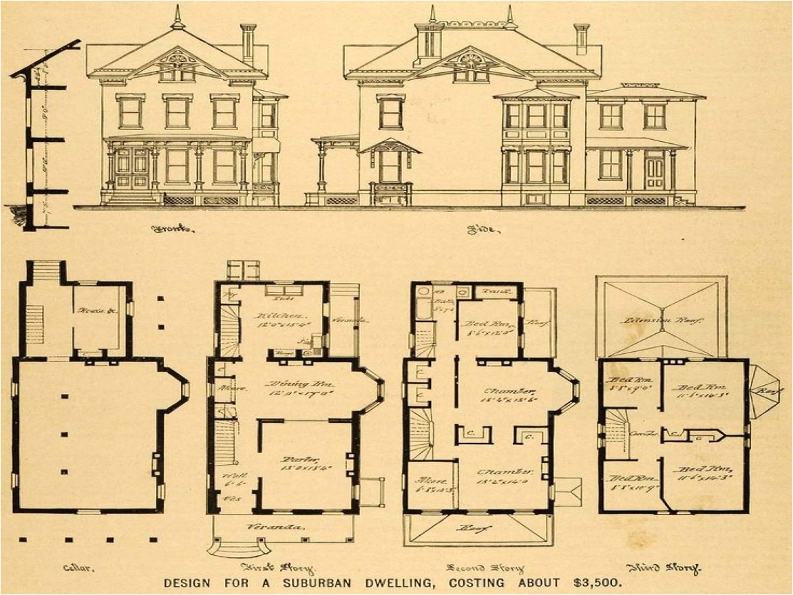 7583a4ba8939f948 old queen anne house plans vintage victorian house plans