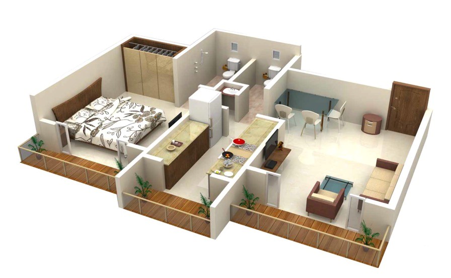 25 one bedroom houseapartment plans