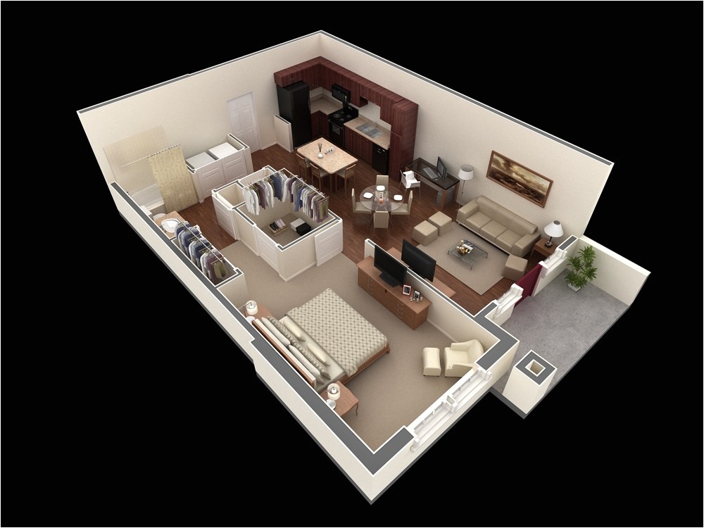 50 one 1 bedroom apartmenthouse plans