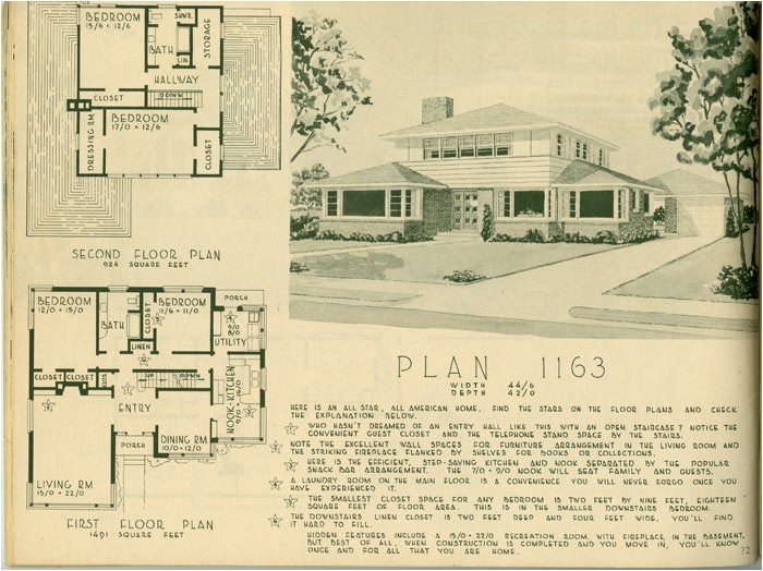 house plans from the 1950s