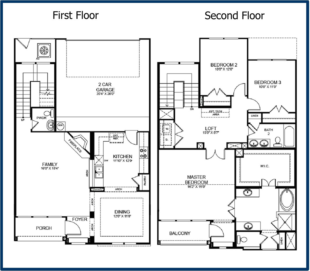 2 storey house floor plans with diions