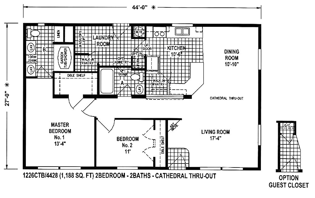 24 x 48 double wide homes floor plans