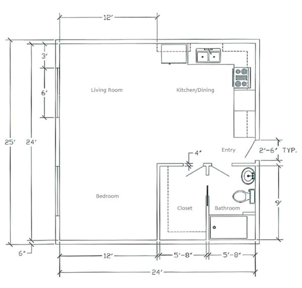 24x24 house plans with loft