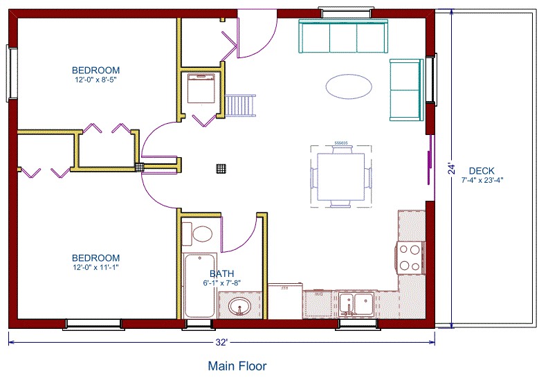 24 x 36 ranch house plans