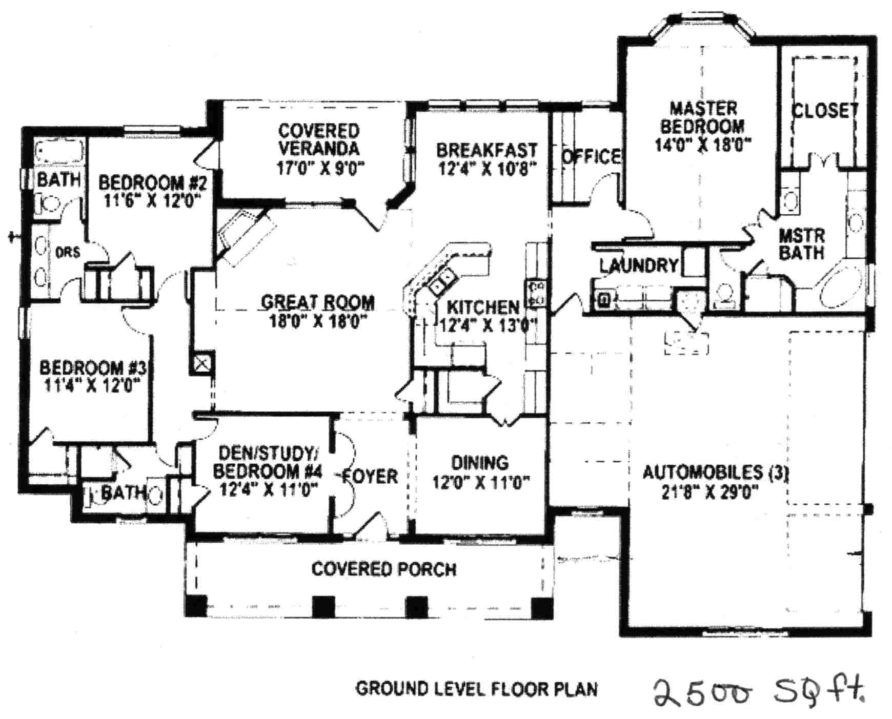 2500 Sq Ft Ranch Home Plans Plougonver