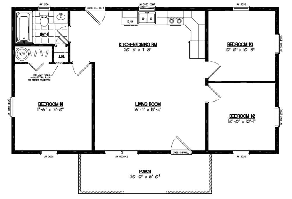 floor plans for cabin 24 x32