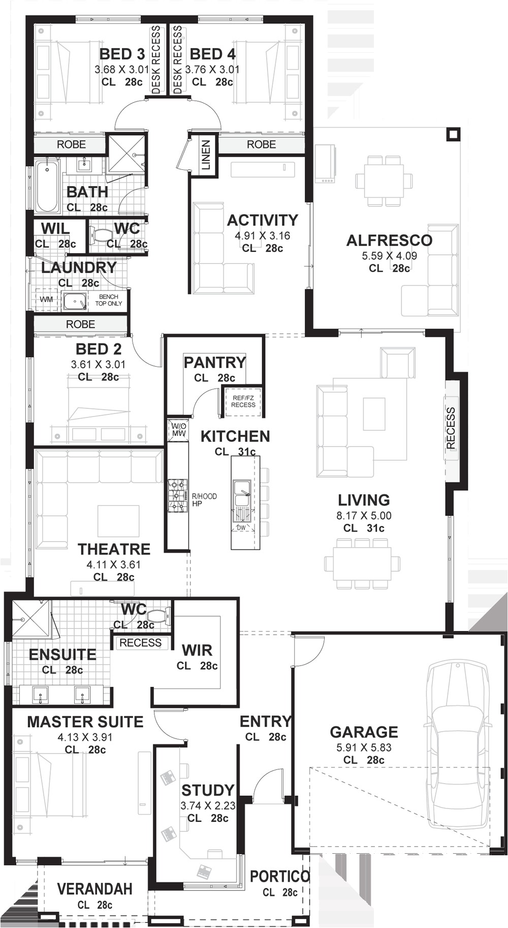 4 bedroom house plans designs