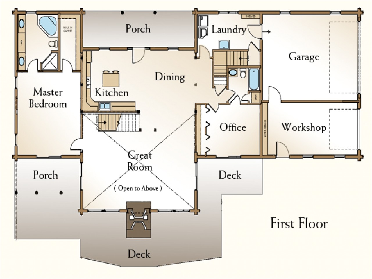 01df1664551f6c39 4 bedroom log home floor plans