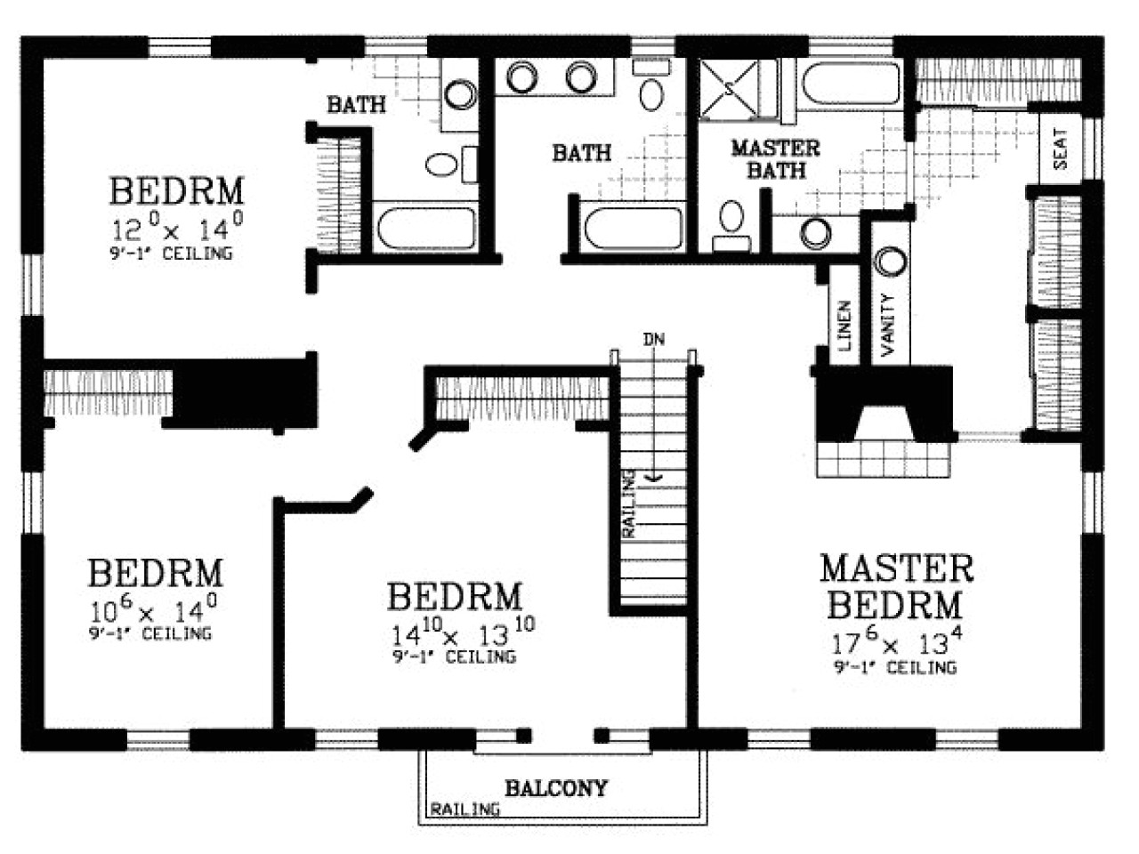 4 bedroom house floor plans free