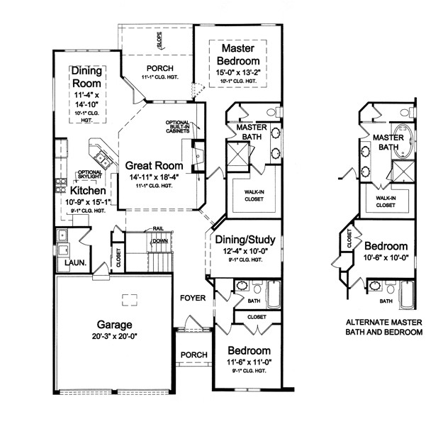 narrow lot house plan 40 feet wide