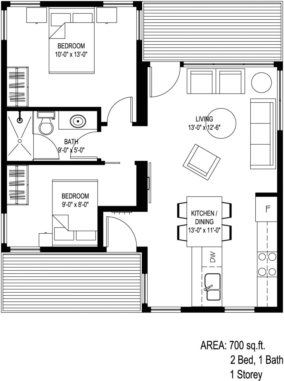 small house plans under 700 sq ft
