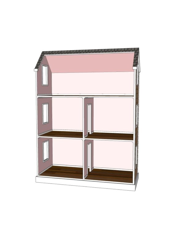American Girl Doll House Plans Doll House Plans for American Girl or 18 Inch Dolls 5 Room