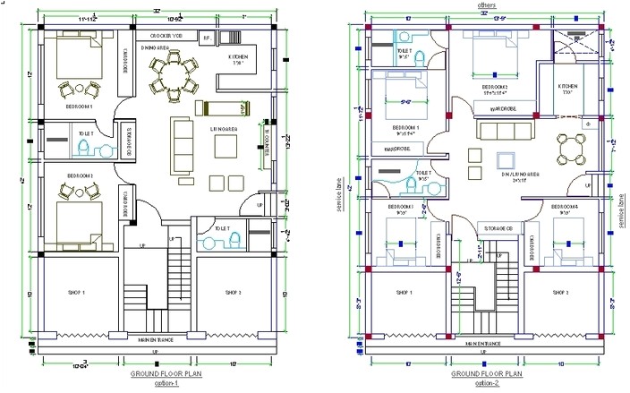 house plan in autocad drawing bibliocad with cad drawing house plans
