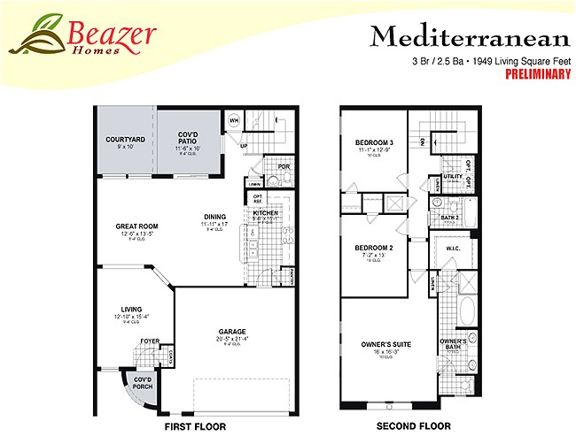 beazer floor plans
