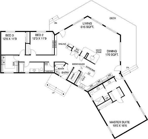 C Shaped Home Plans Plan 77135ld C Shaped Floor Plan House Plans House and