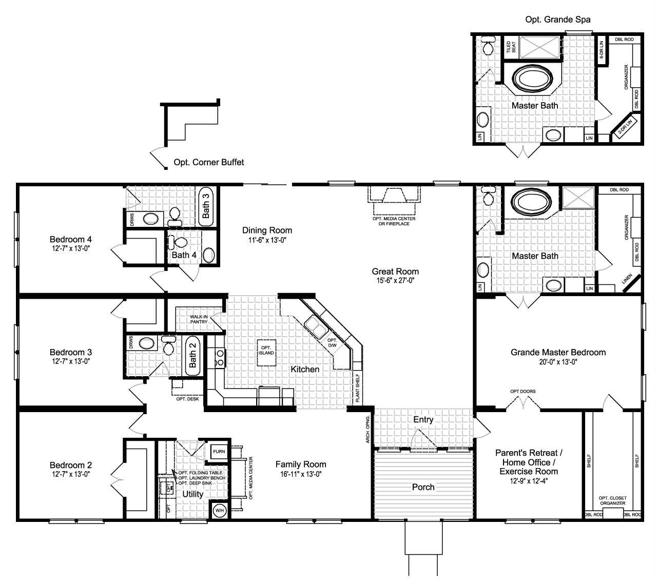 clayton homes rutledge floor plans lovely the hacienda iii vrwd76d3 or a home floor plan