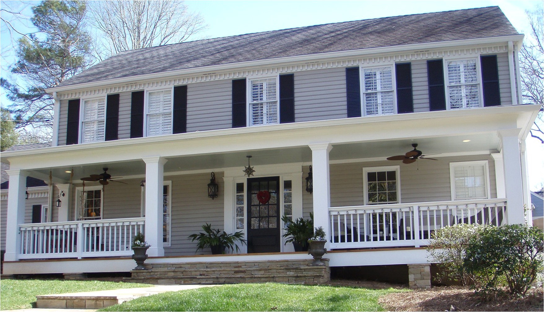 Colonial Home Plans with Porches Front Porch Designs for Different Sensation Of Your Old