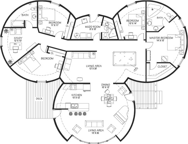 concrete dome home floor plans