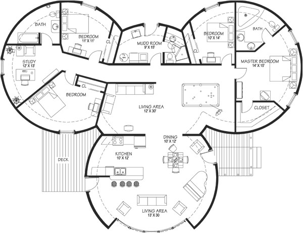 Concrete Dome Home Plan | plougonver.com