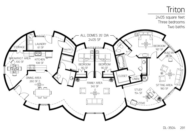 Concrete Dome Home Plan Plougonver