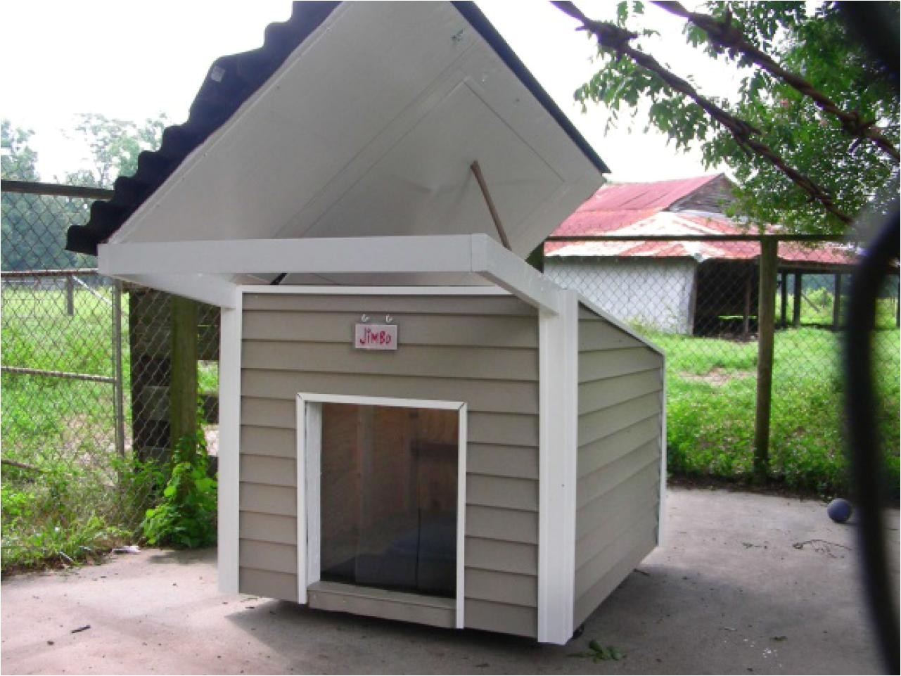 dog house plans with hinged roof