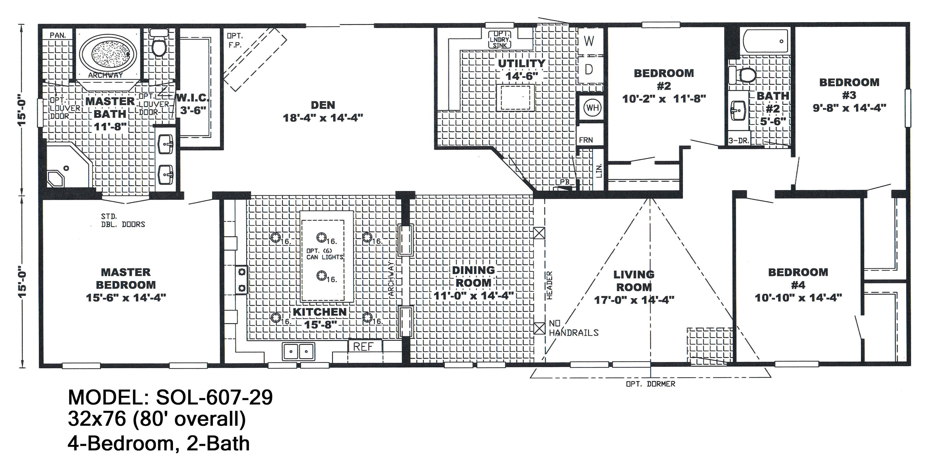 double wide floor plans 4 bedroom 3 bath