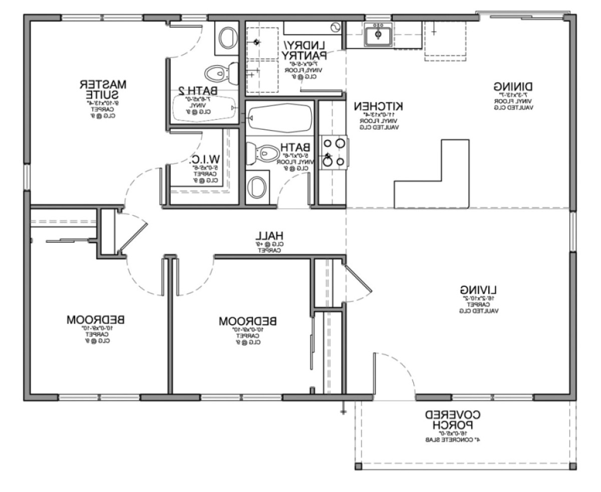 simple house floor plan drawing