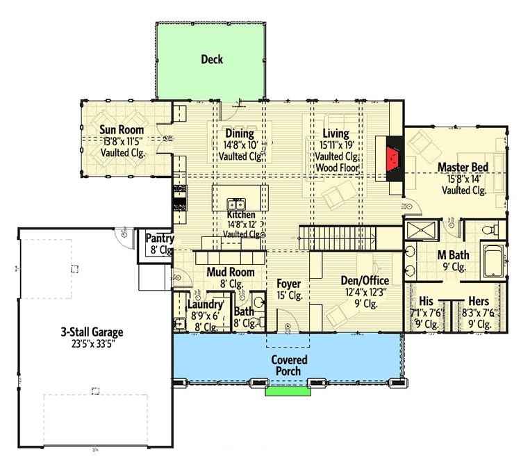 expandable northwest ranch house plan 970044vc