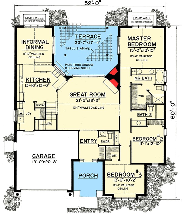 expandable one story house plan 43039pf