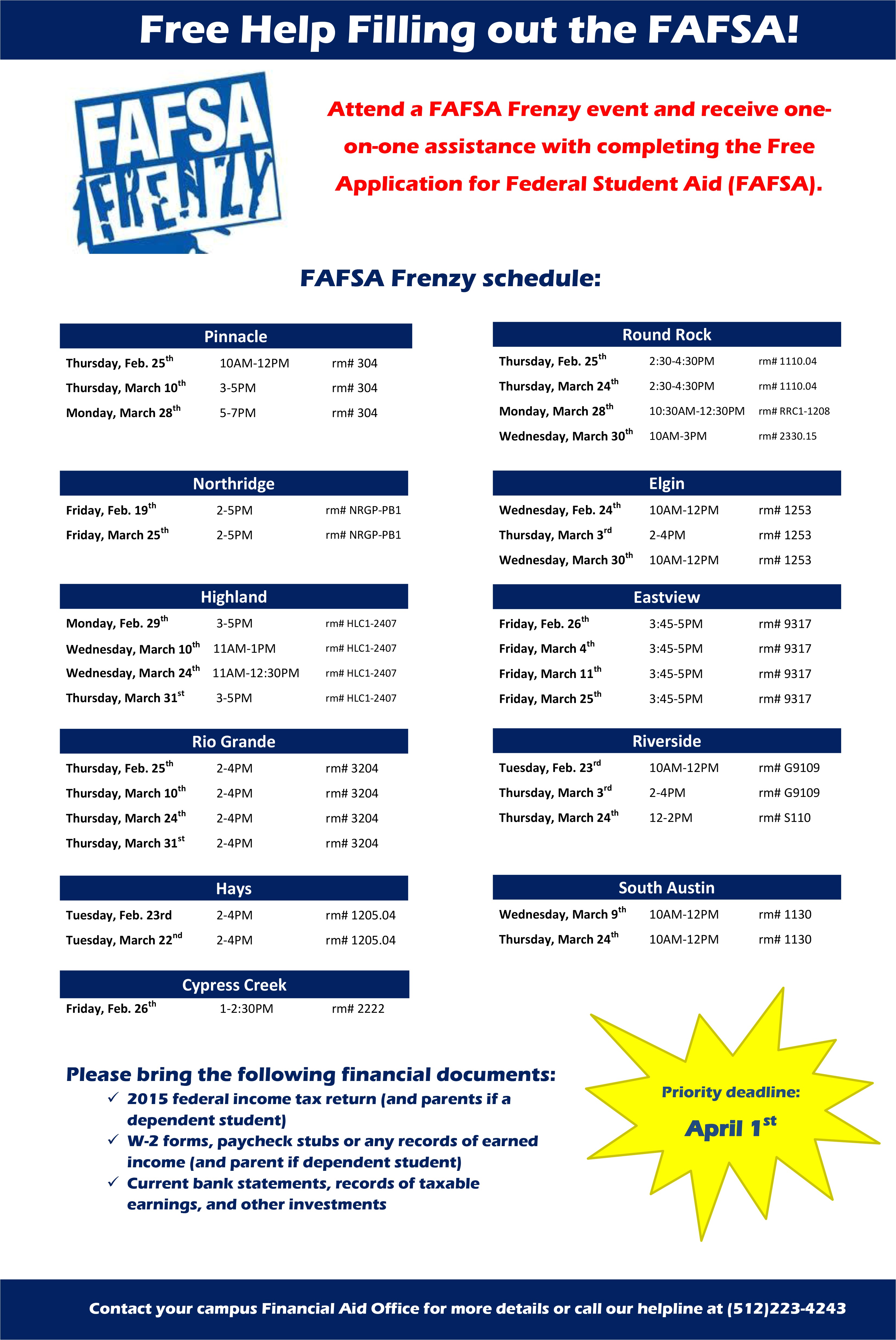 fafsa frenzy march 2016